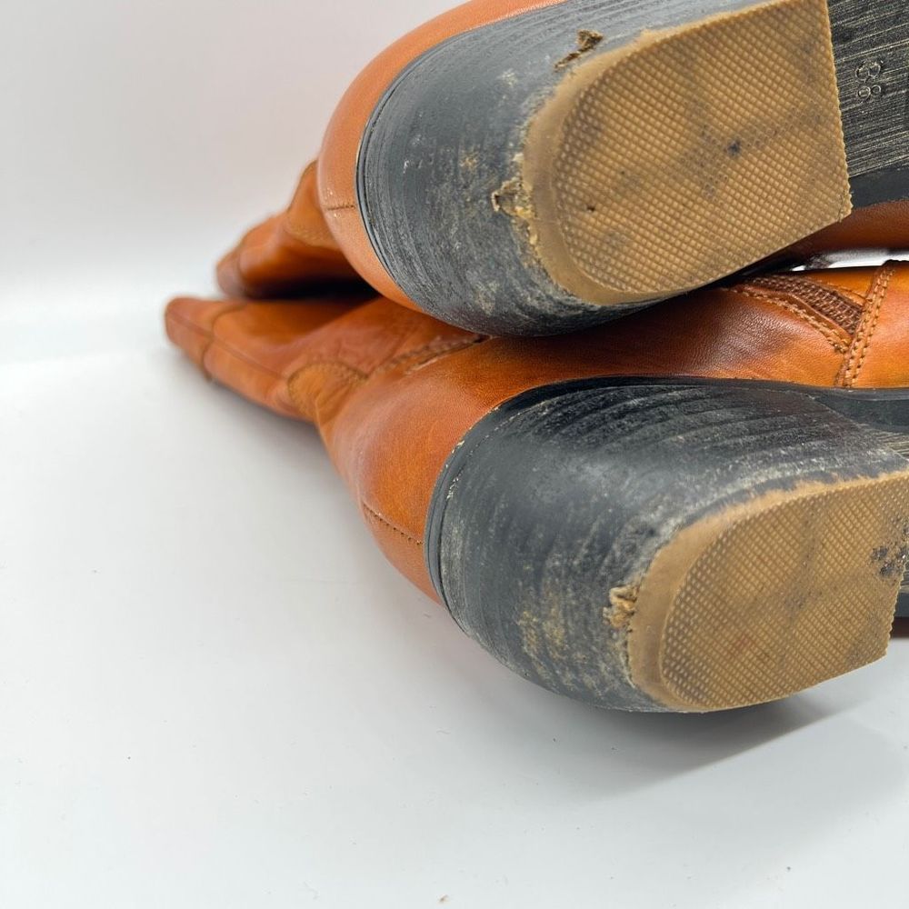 Orange Embroidered Ankle Boots - image 3